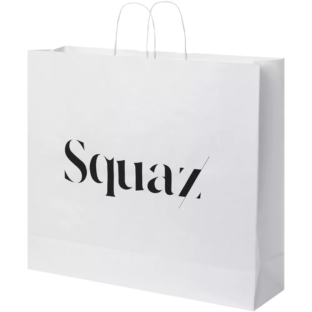 Papieren tas 90-100 g/m2 gemaakt van kraftpapier met gedraaide handgrepen - 49,5 x 14 x 44 cm