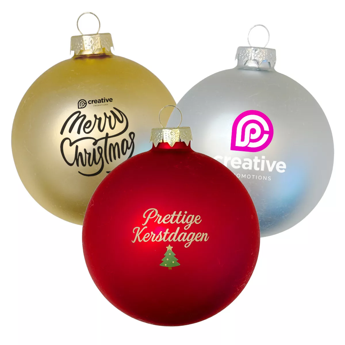 Frosty Kerstballen Matglas