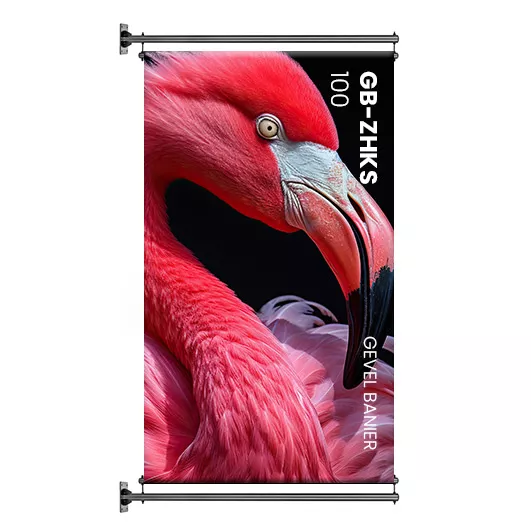 Zwarte Gevel Banier Haaks 100 cm