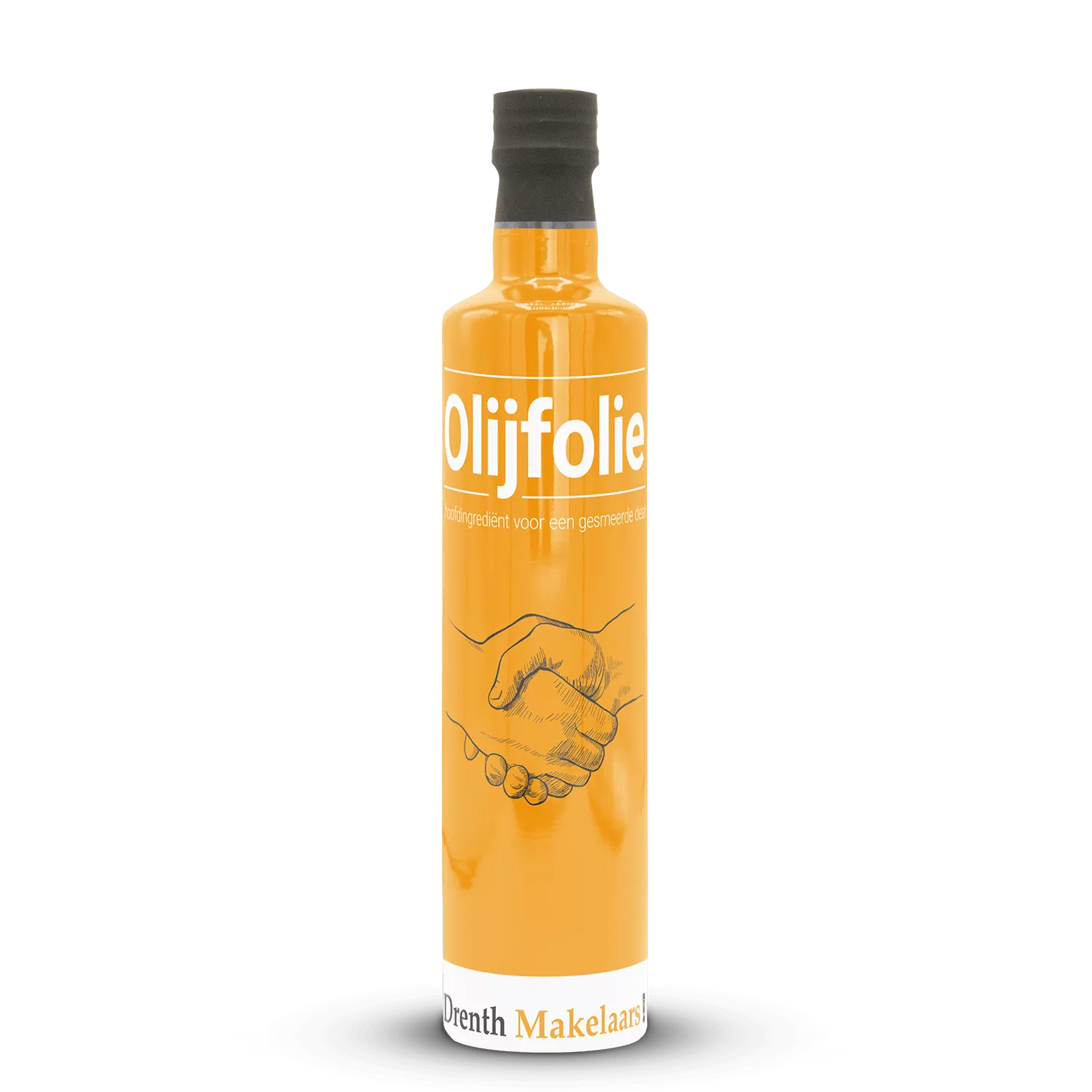 Olijfolie 500 ml fles volledig rondom bedrukken
