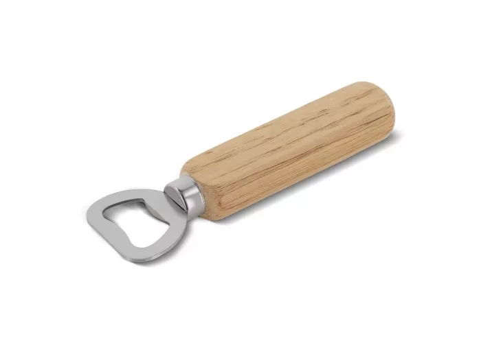 Flesopener met houten handvat