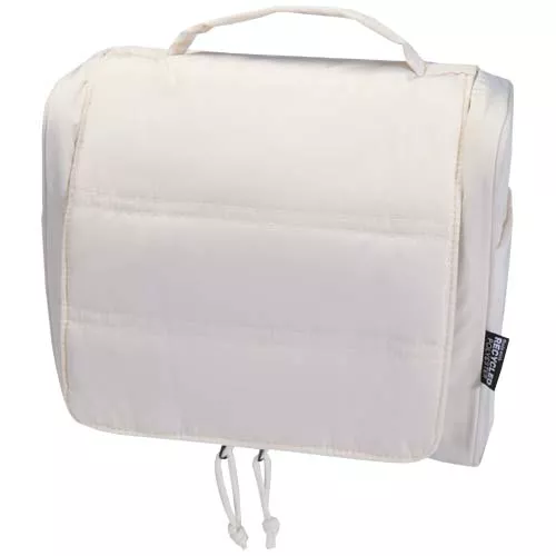 Puffer GRS gerecycleerde ophangbare canvas toilettas 8L