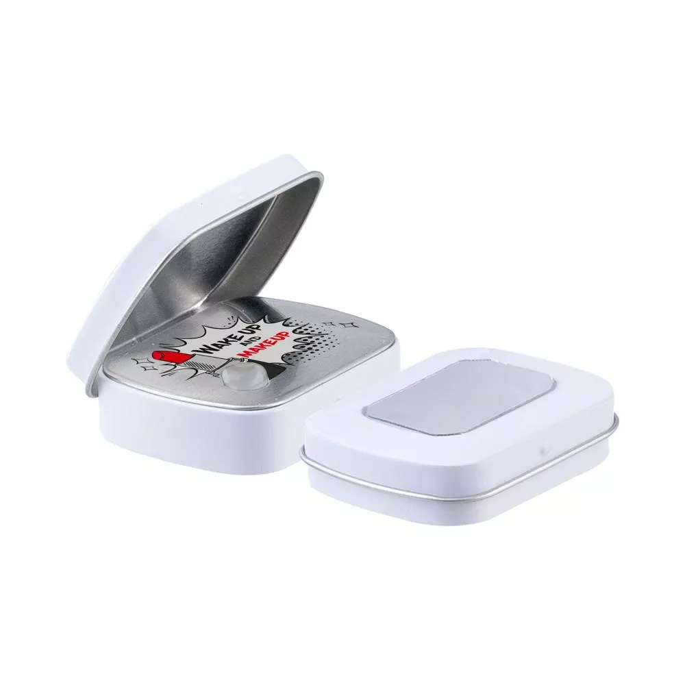 Mini scharnierblikje met spiegel