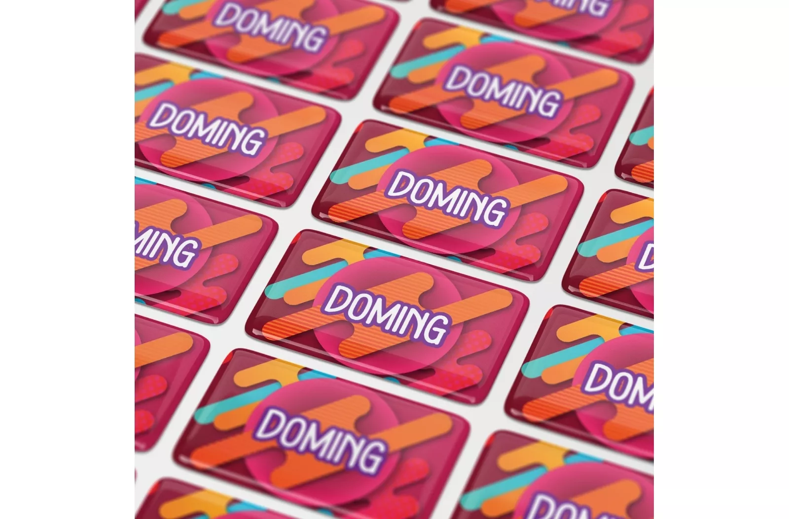 Doming Stickers Rechthoek 100x30 mm