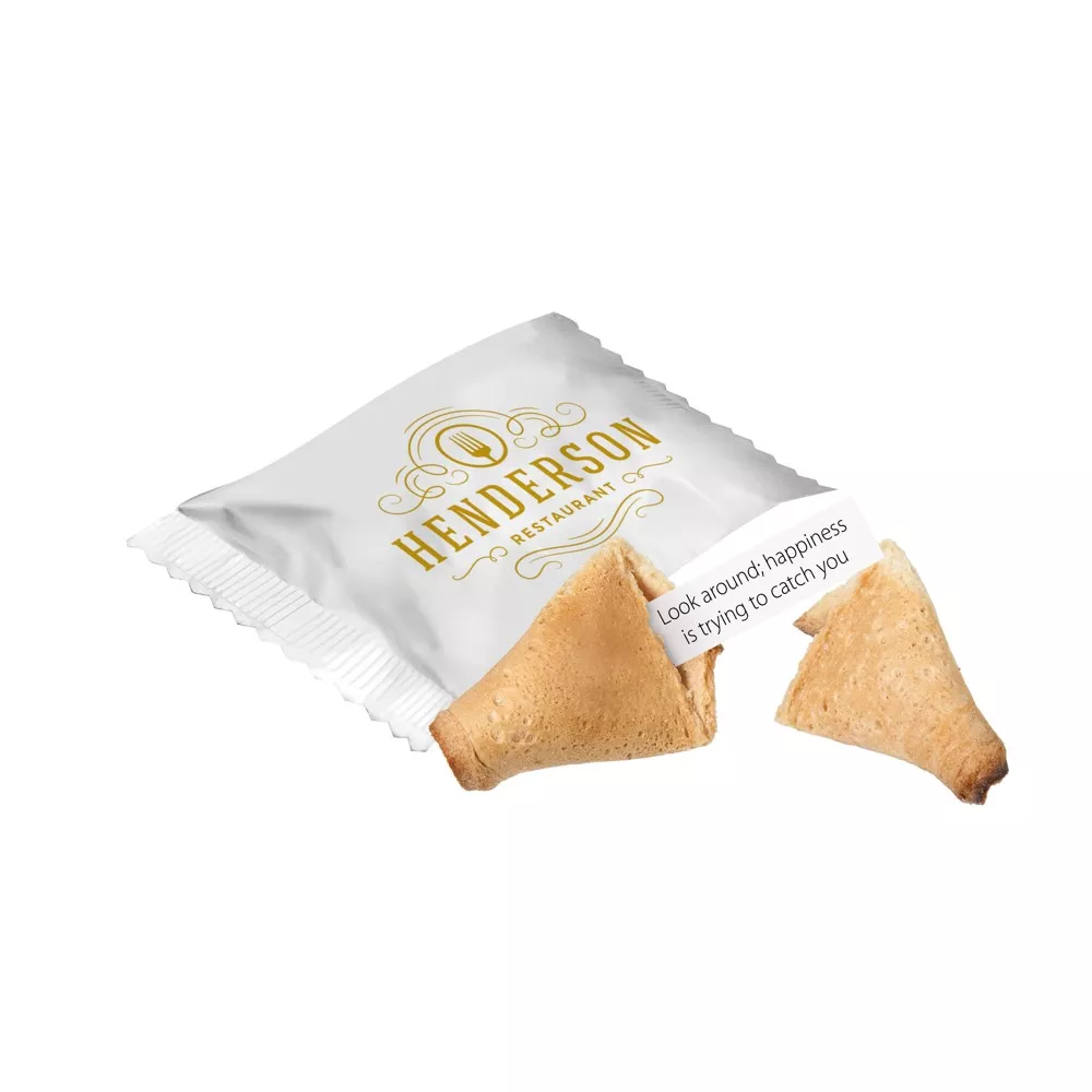 Gelukskoekje in bedrukt folie