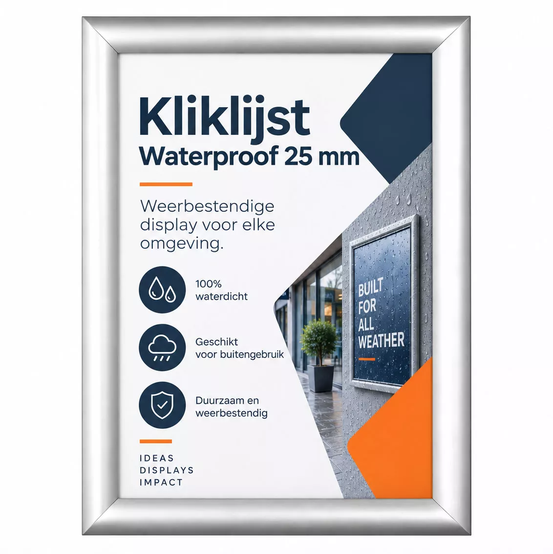 Kliklijst Waterproof 25mm
