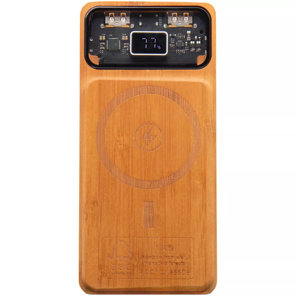 SCX.design P48&nbsp;10.000 mAh magnetische houten powerbank van 15 W