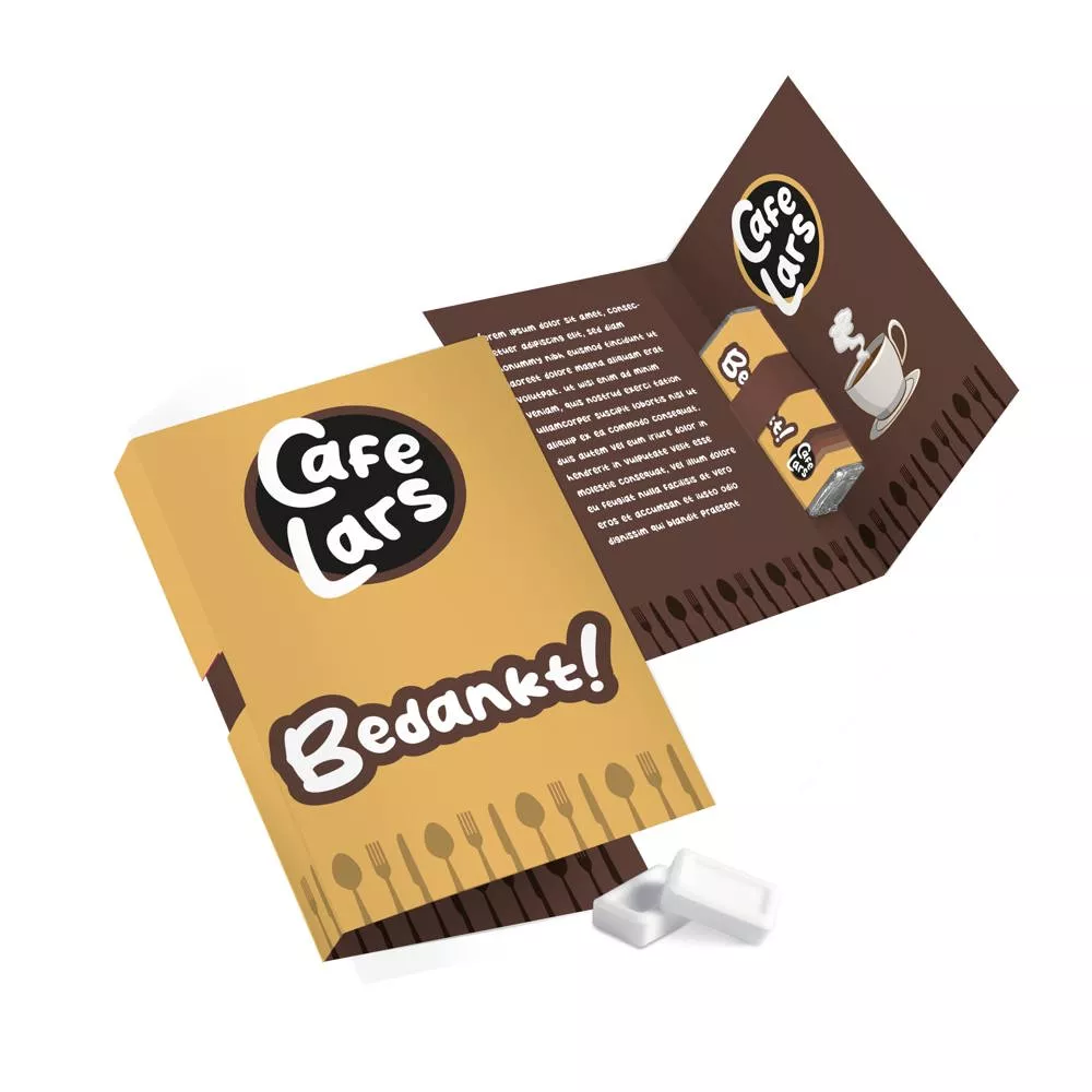 Vouwkaart "rolletje" pepermunt