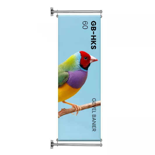 RVS Gevel Banier Haaks 60 cm