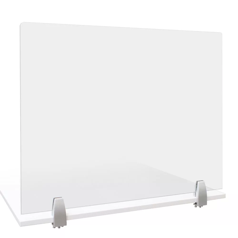 Plexiglas Scherm met 2 bureauklemmen