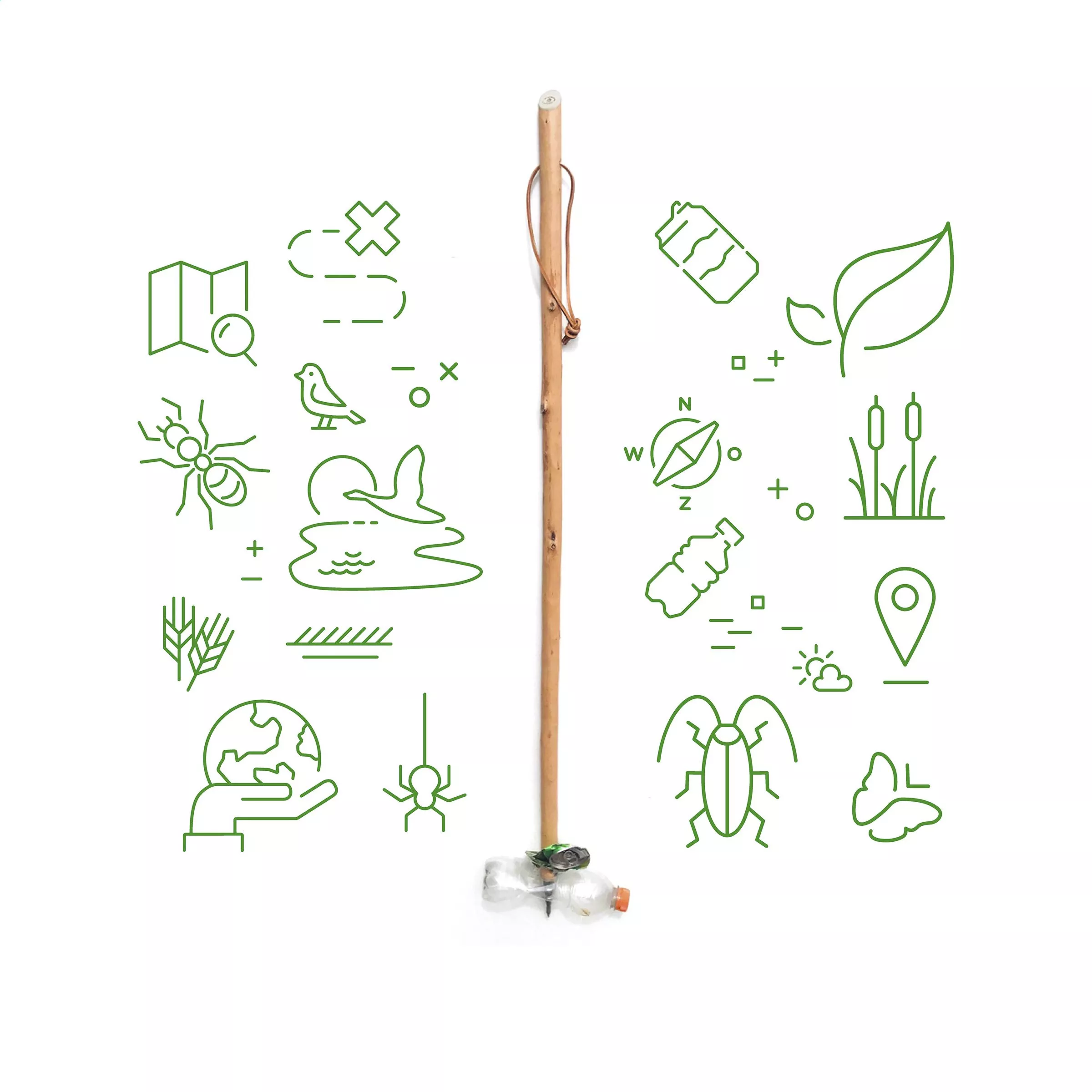 CleanWalk Walkingstick wandelstok