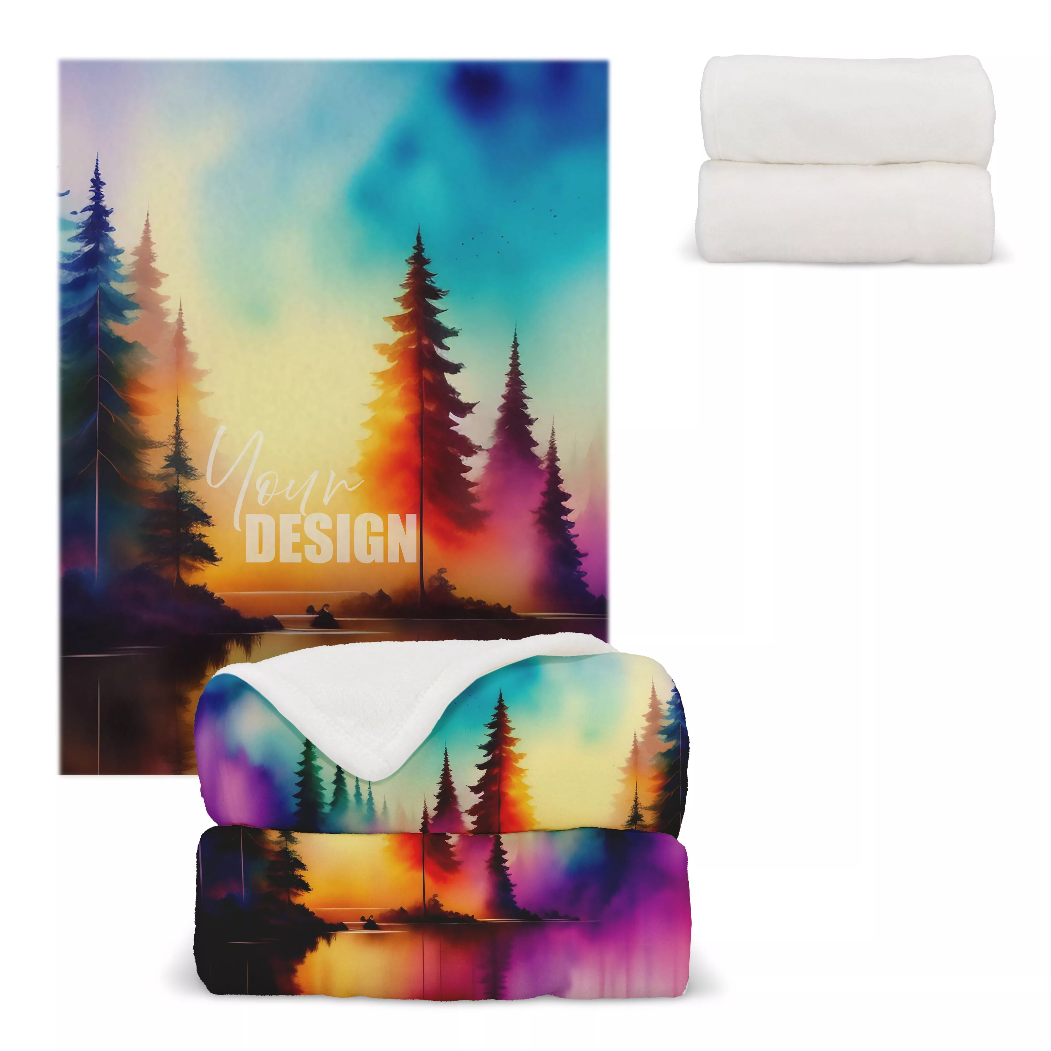 Coral fleece deken OEKO-TEX® sublimatie 130 x 170 cm 270 g/m²