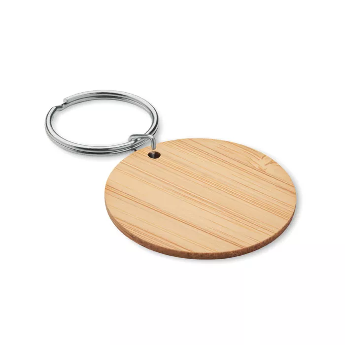 ROUNDBOO Ronde bamboe sleutelhanger