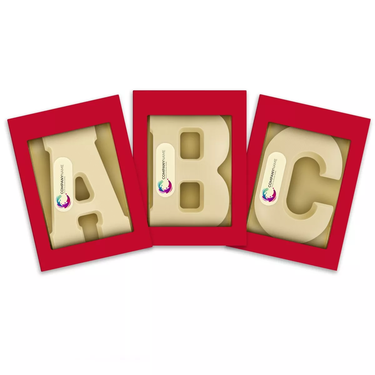 Chocolade letter bedrukken - Wit - A t/m Z