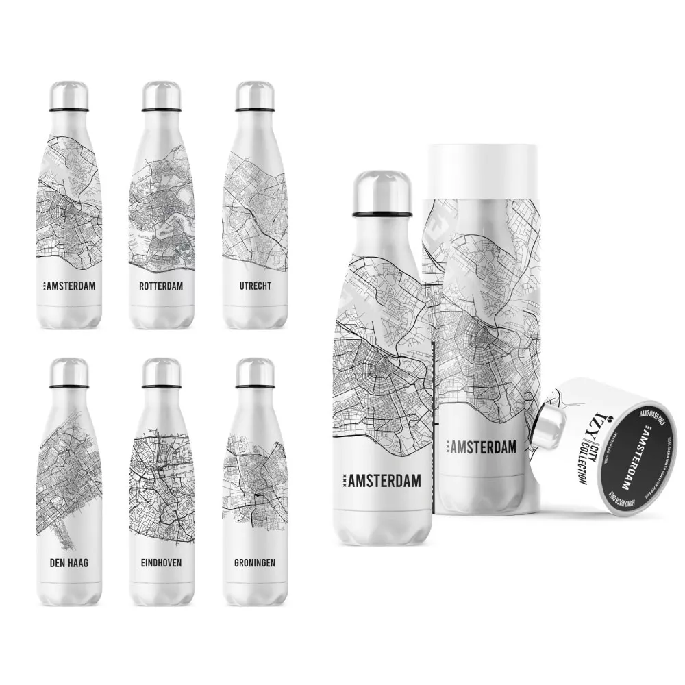 IZY Thermosfles 500 ml - Steden