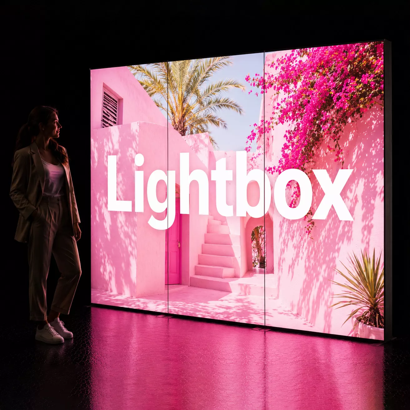 Lightbox Combi LED Wand Black