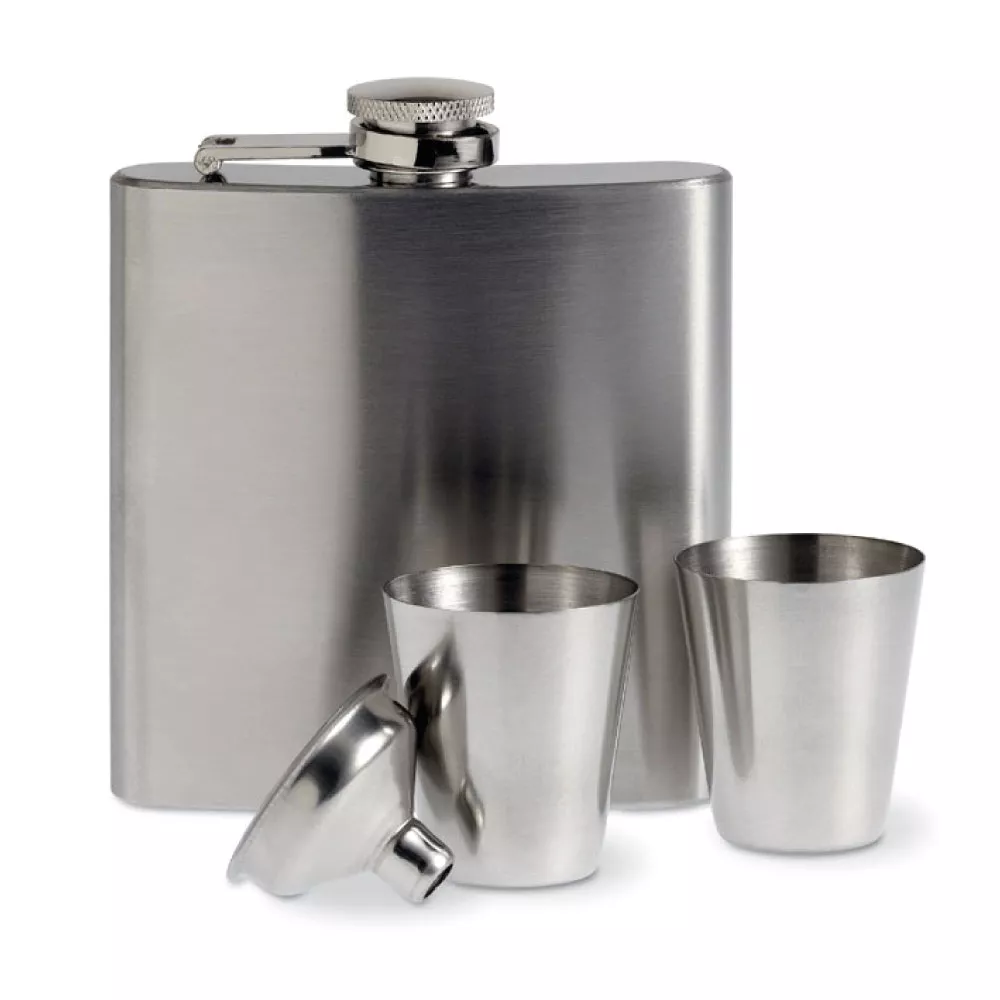 SLIMMY FLASK SET Heupfles met bekertjes