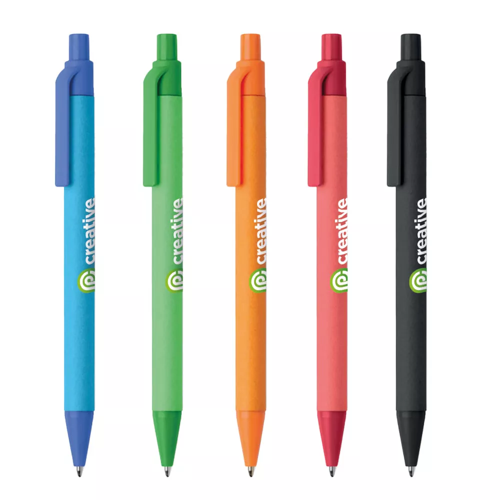 CARTOON COLOURED Balpen van papier/maïs PLA