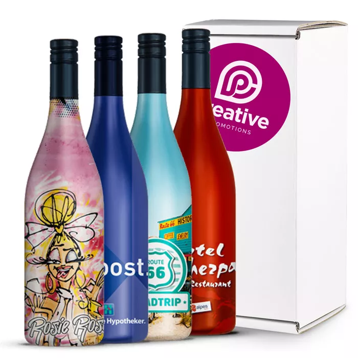 Wijnfles rondom bedrukken (750 ml)