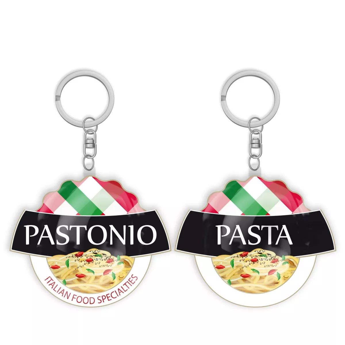 Sleutelhangers in eigen vorm (flexibel kunststof)