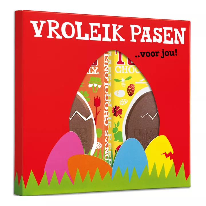 Tony's Chocolonely Kadoos Pasen (Melk Karamel Zeezout + Melk Meringue Citroen)