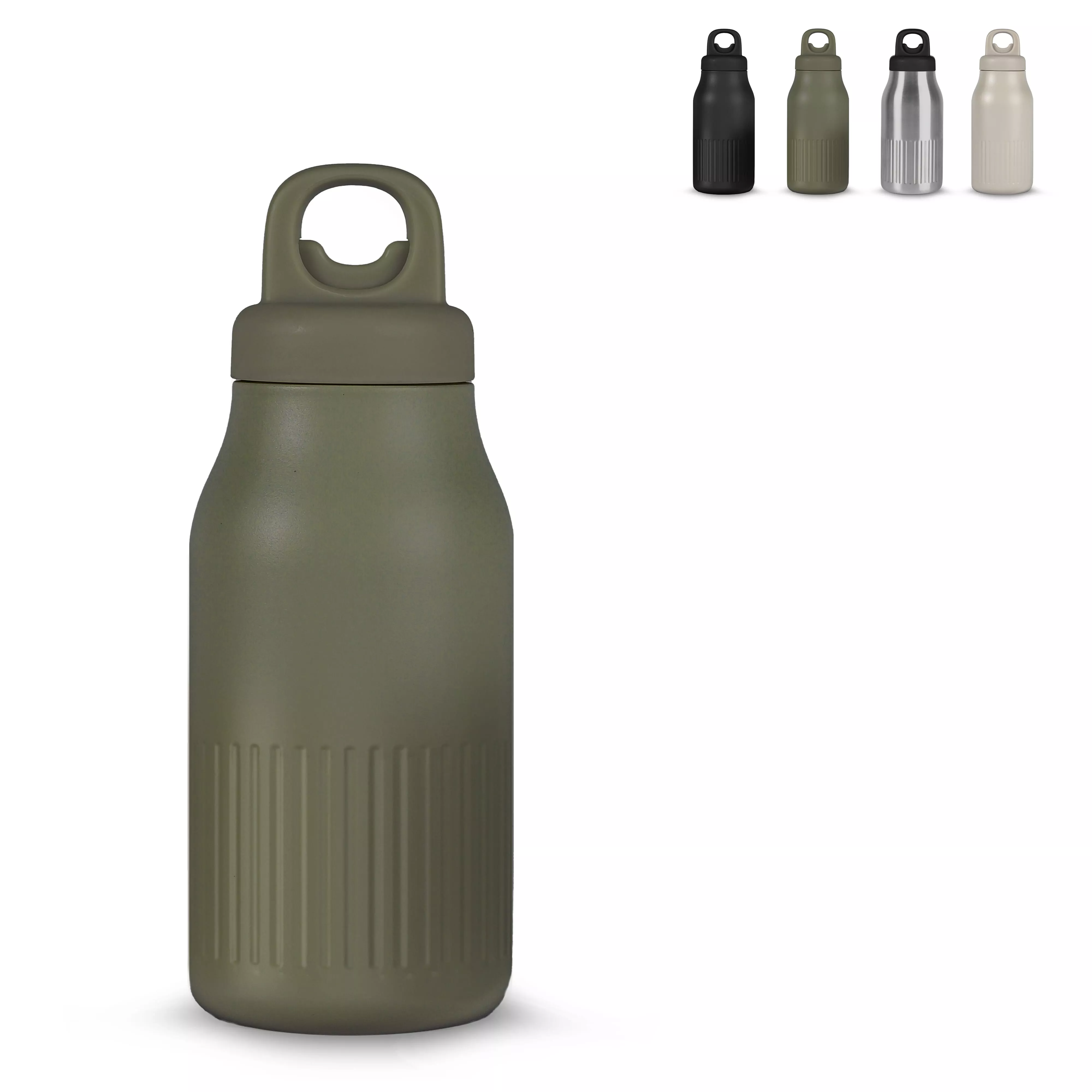 Sagaform Truls stalen fles met handige openklik dop (gerecycled) 500 ml