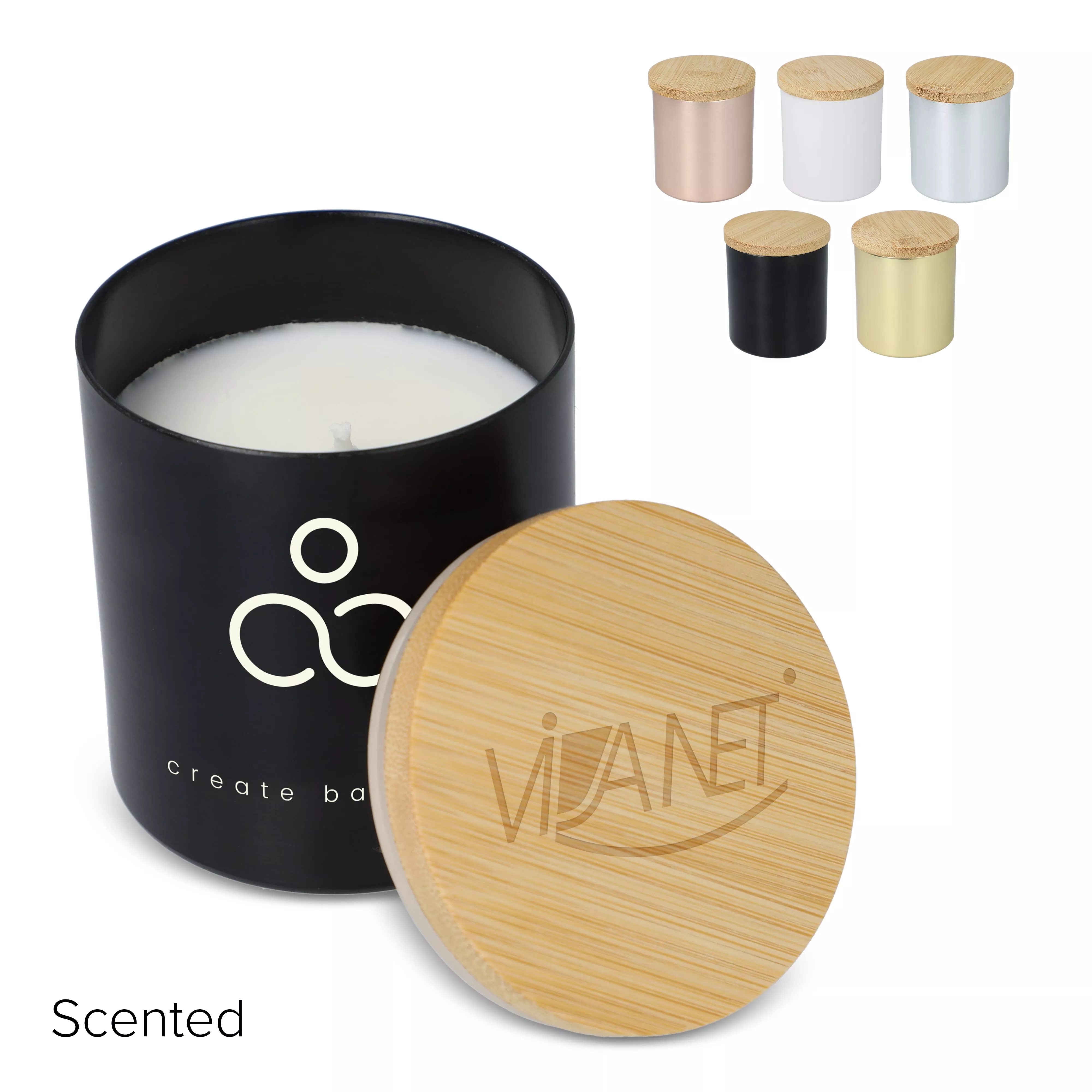 Bhakti plantaardige geurkaars in gerecycled aluminium potje