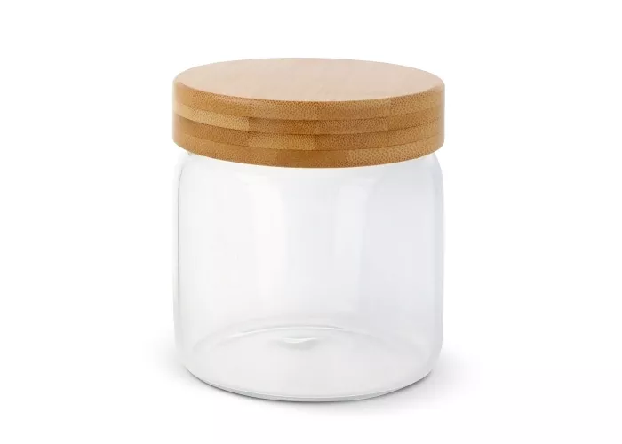 Canister glas & bamboe 600ml
