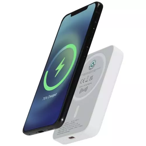 Acrab magnetische draadloze powerbank van 5000 mAh 15 W met 20 W PD van gerecycled plastic