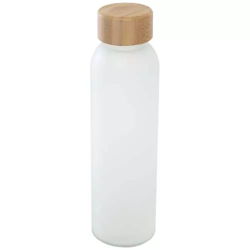 Lume 500 ml fles van mat natronkalkglas met bamboe deksel