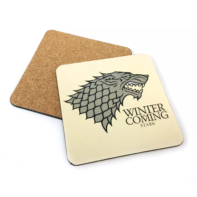 Onderzetters Kurk met harde topcoat - Full colour