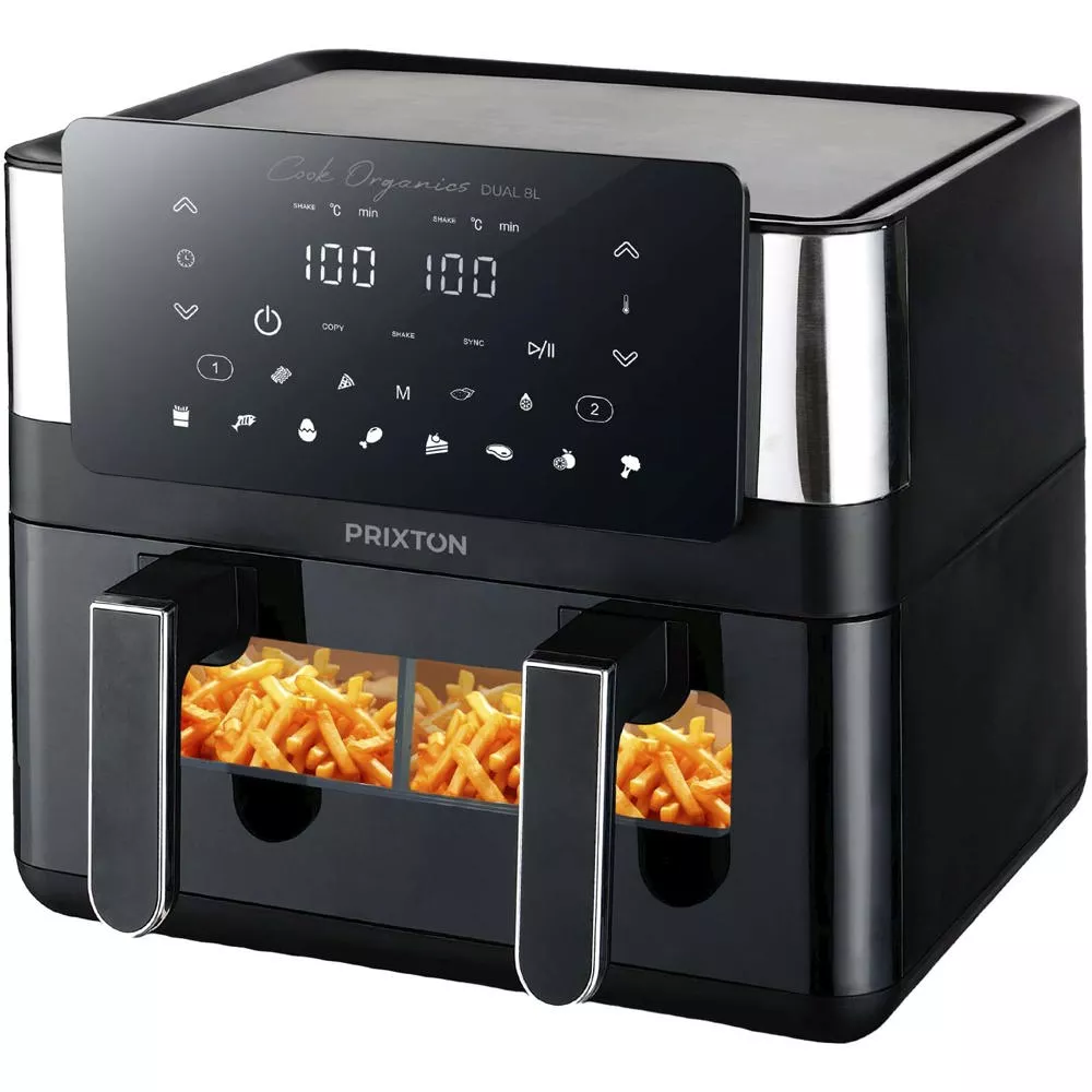 Prixton Cook Organics dubbele airfryer 8 l