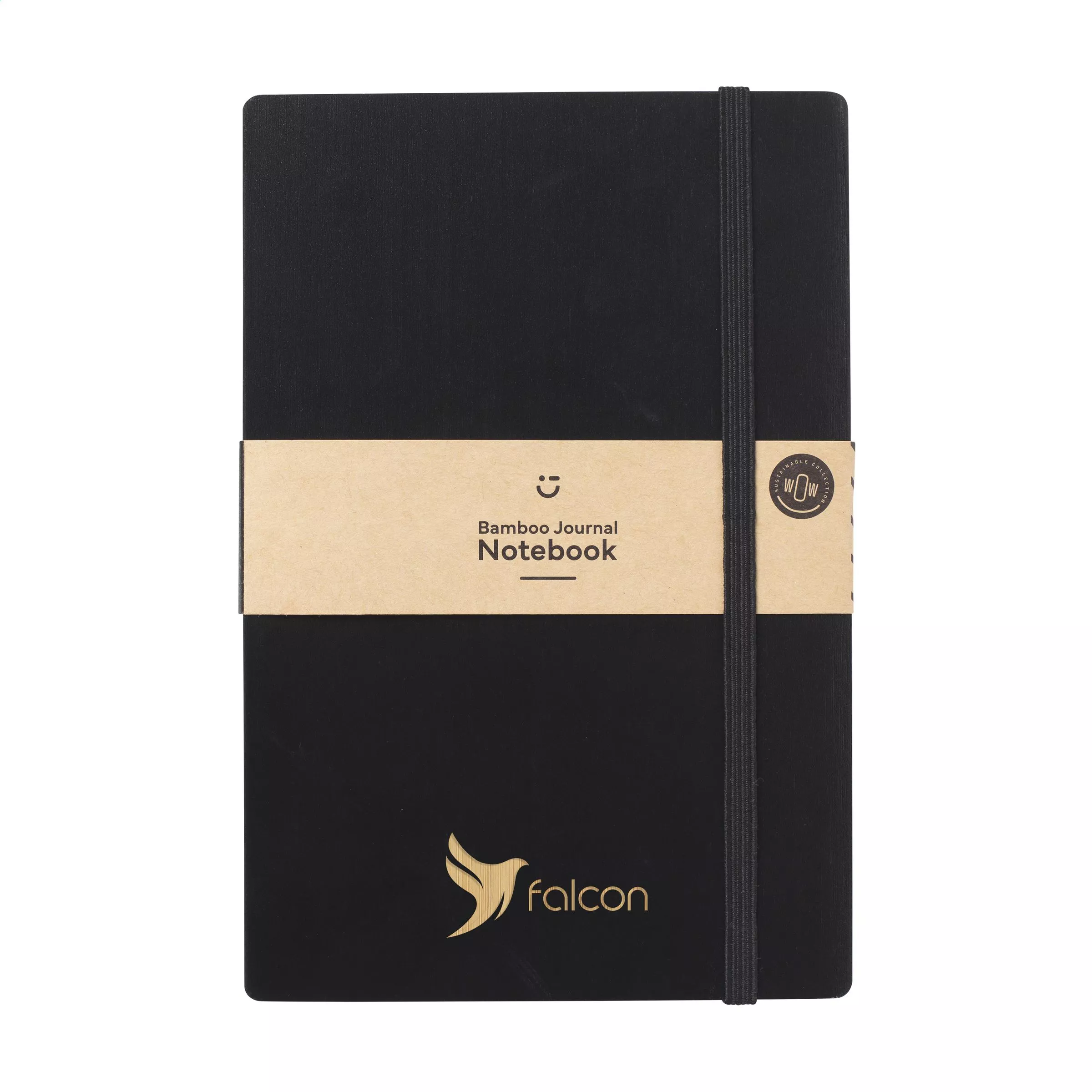 Bamboo Journal Naked Spine Notebook Black A5