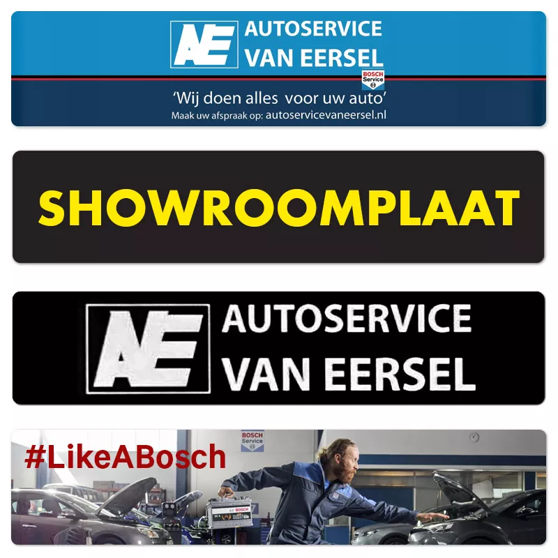 Showroomplaat bedrukken