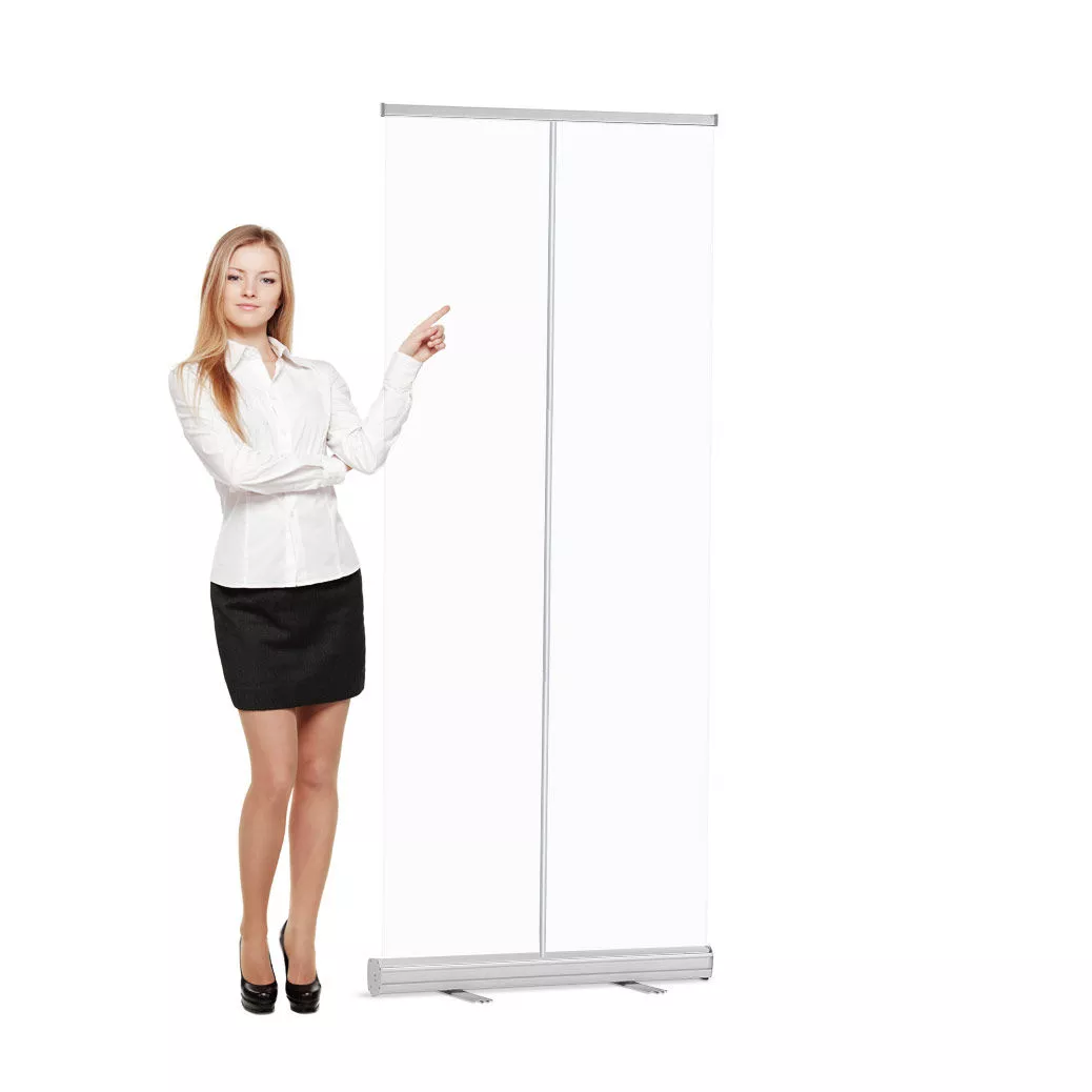Roll-Up Banner Glashelder Preventiescherm