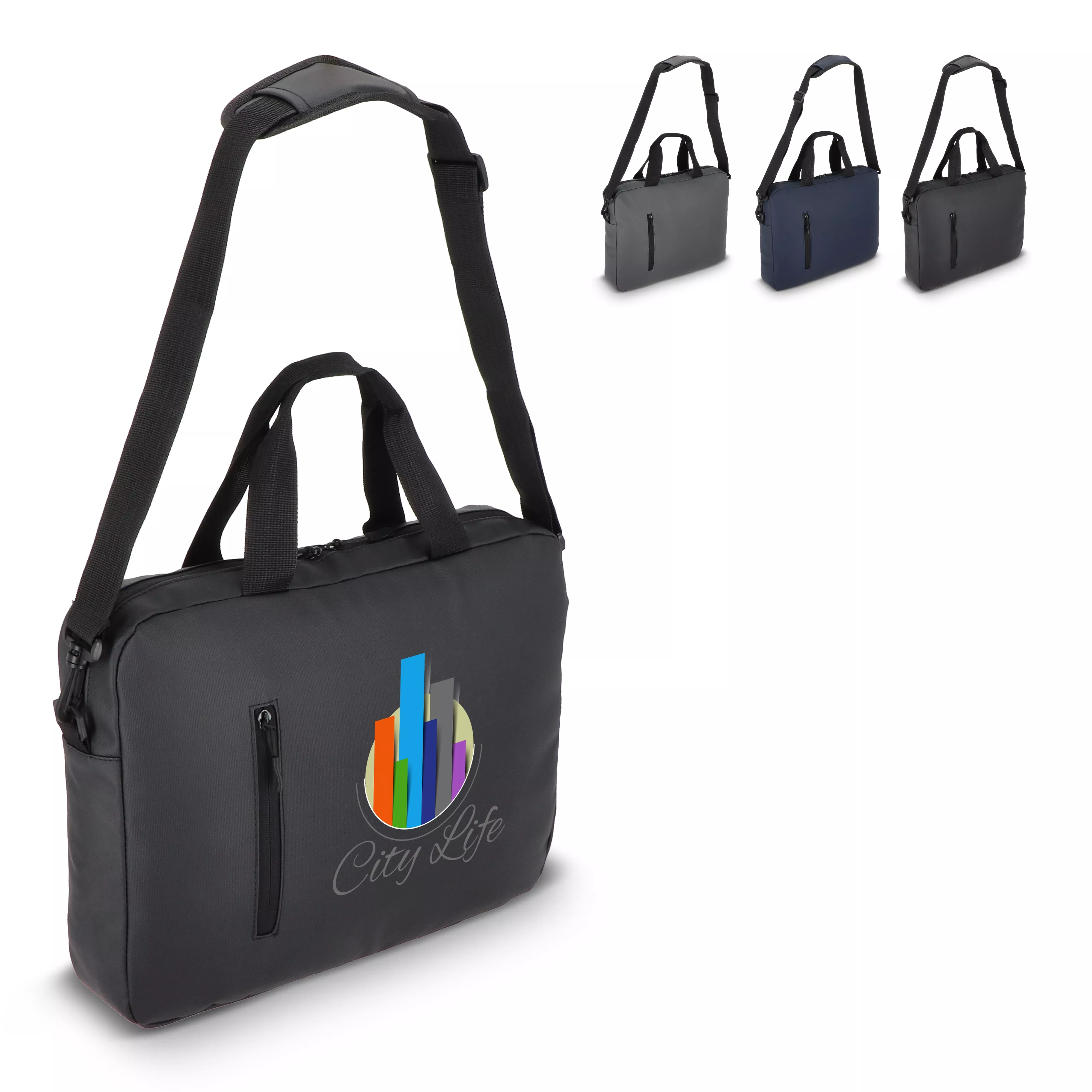 PU SoMa laptop messenger tas 28 x 38 x 5 cm