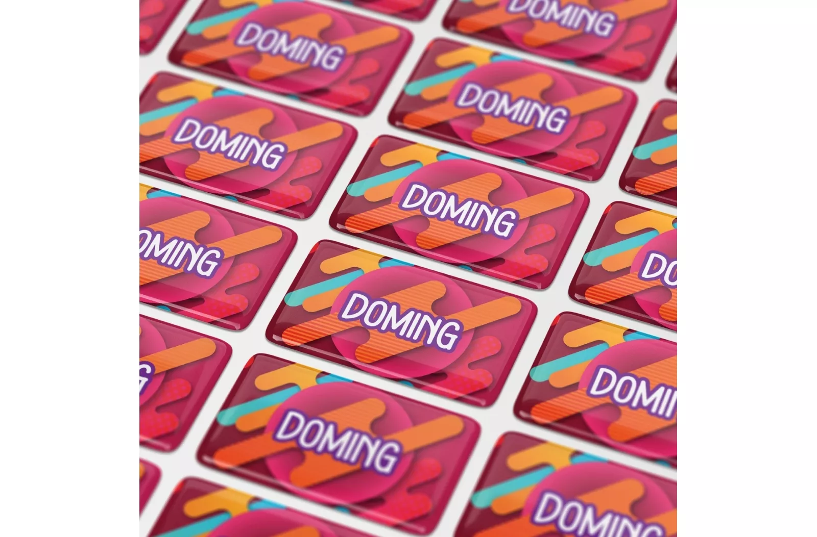 Doming Stickers Rechthoek 60x25 mm