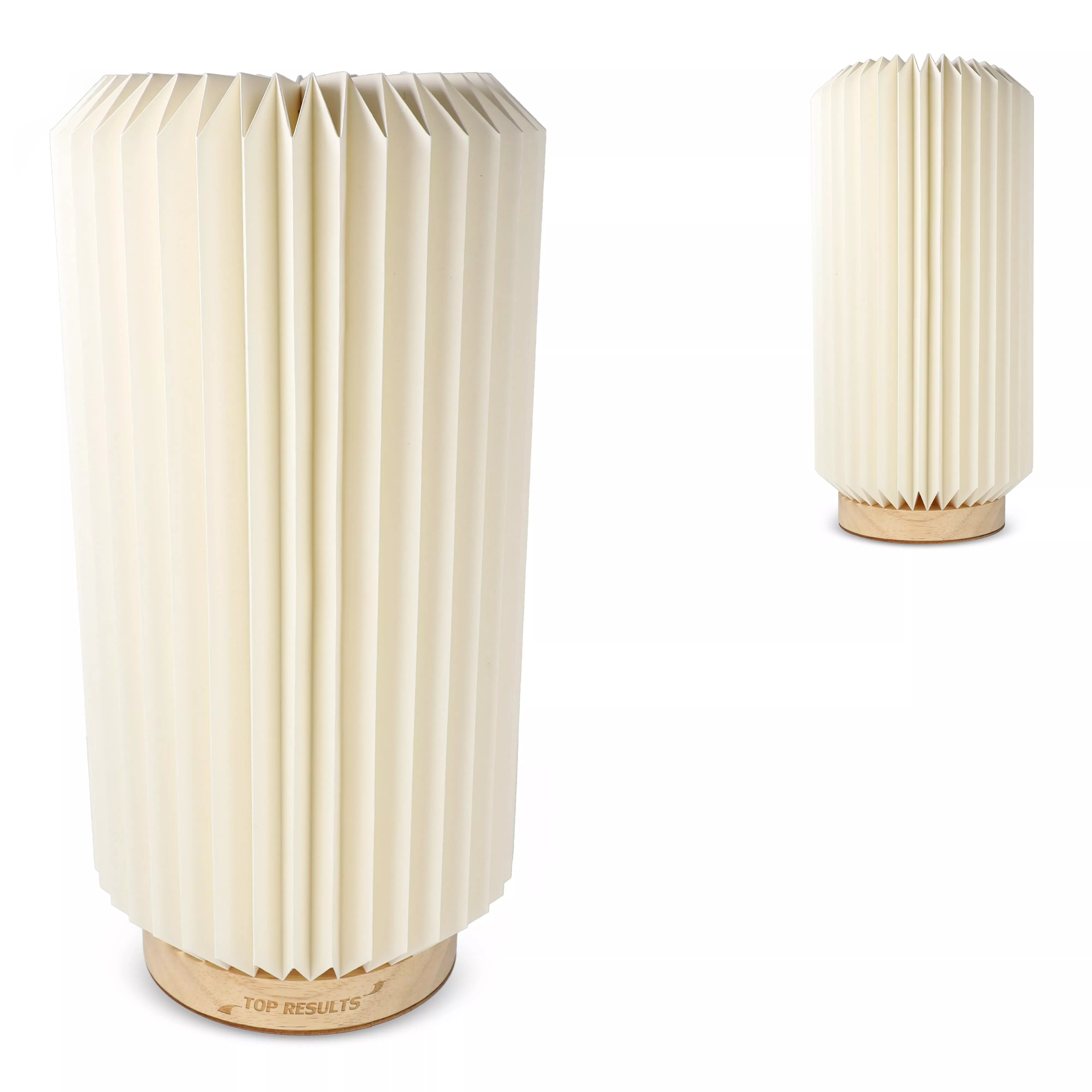 Coollux vouwbare papieren  LED lamp Aurora Tall op houten voet, 32cm