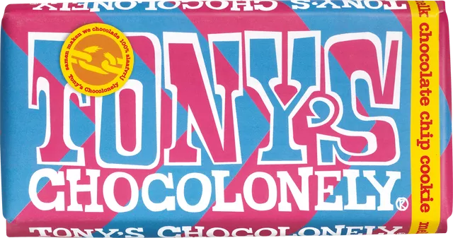 Tony's Chocolonely Melk Chocolate Chip Cookie chocoladereep 180 gram