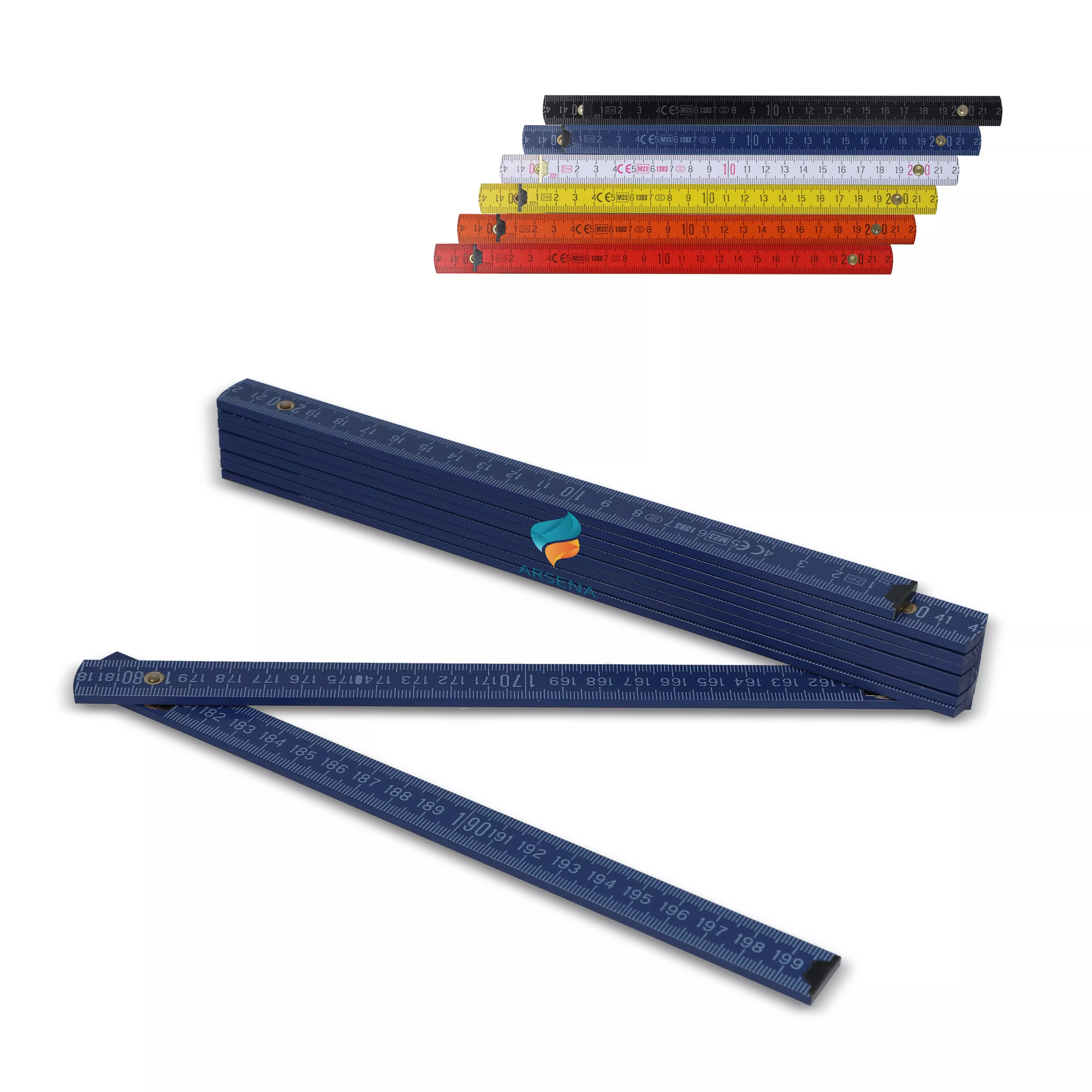Duimstok hout 2m premium gekleurd
