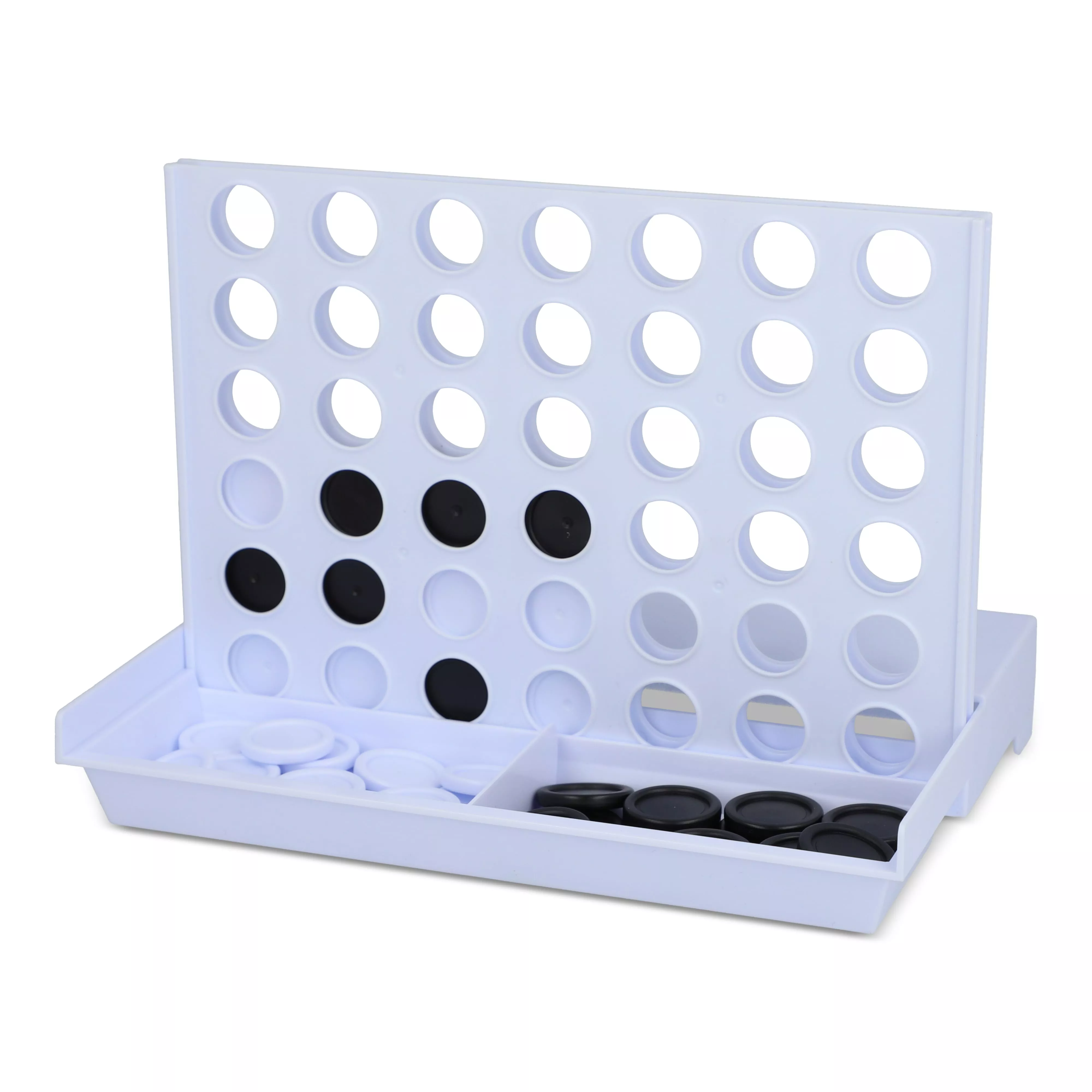 4 op een rij spel van gerecyclede materialen