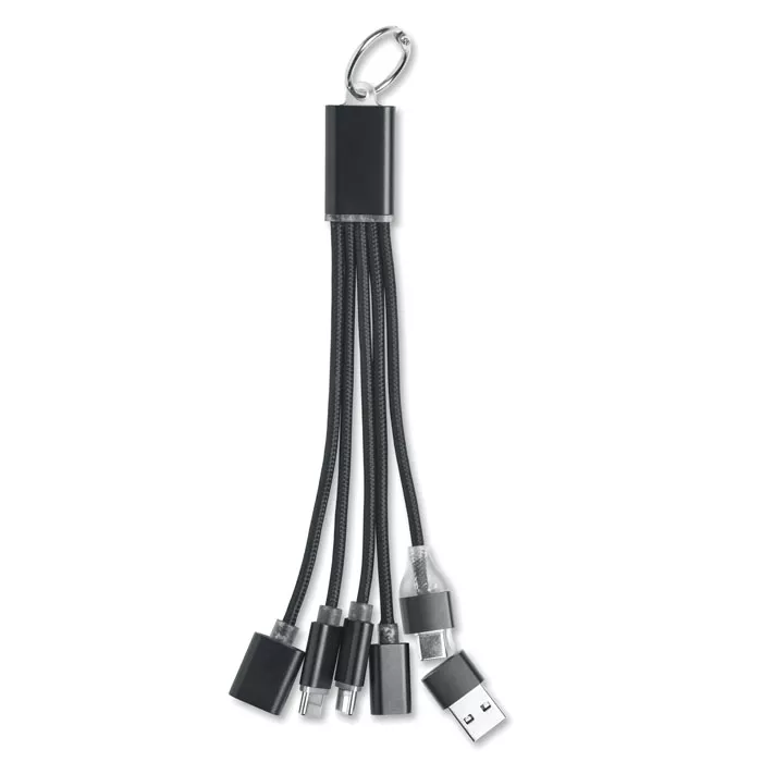 HUBLUE 5-in-1 laadkabel sleutelhanger