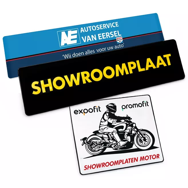 Showroomplaat bedrukken