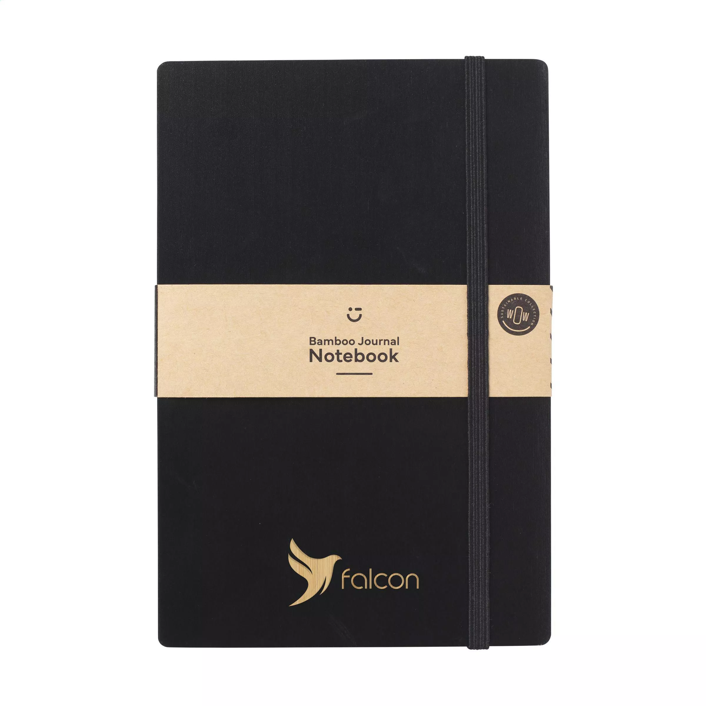 Bamboo Journal Naked Spine Notebook Black A5