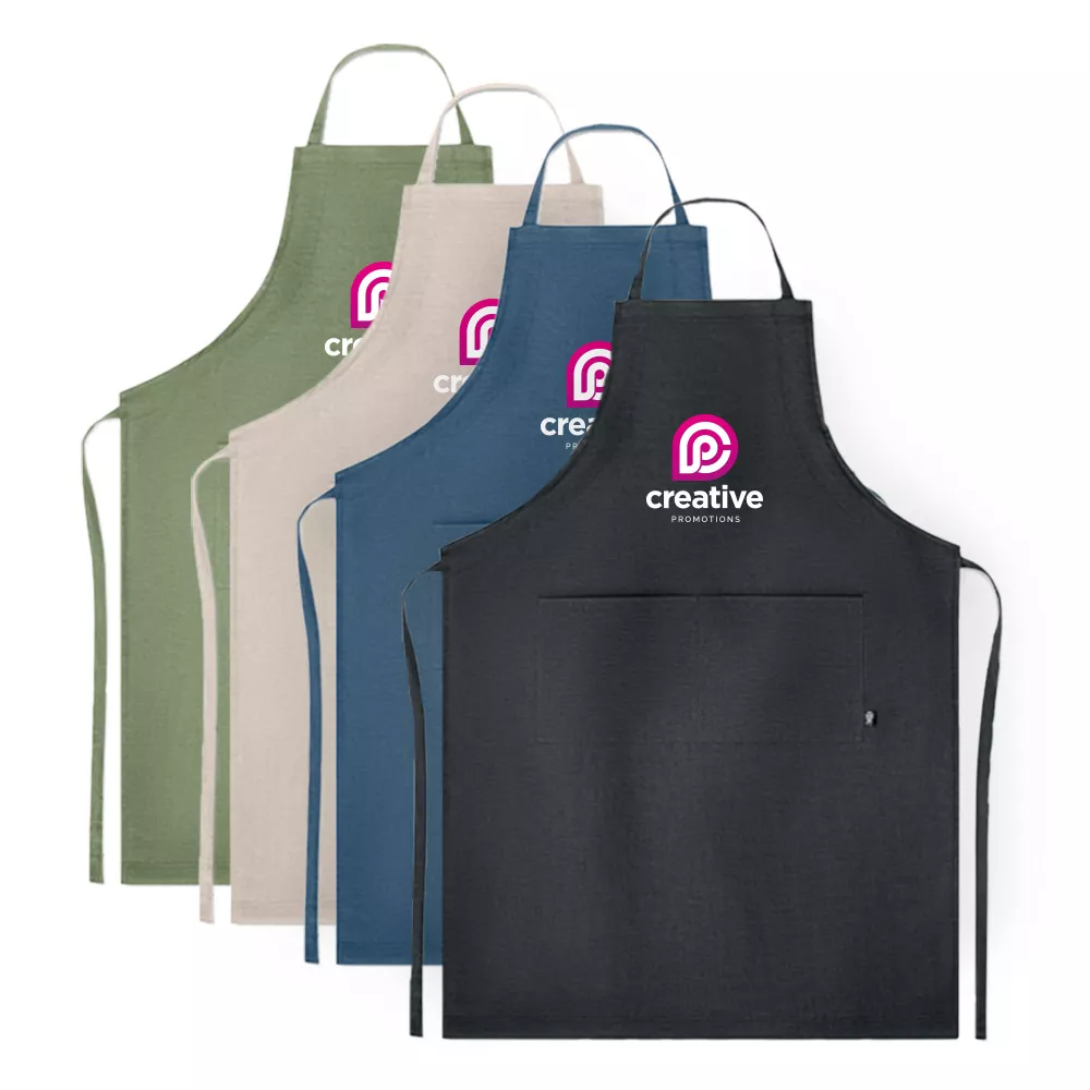 NAIMA APRON Verstelbaar schort van hennep