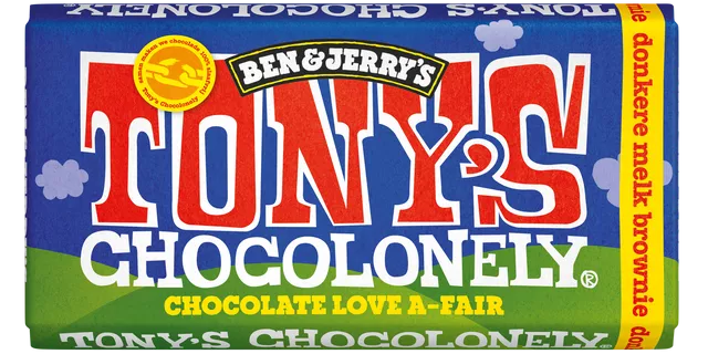 Tony's Chocolonely Donkere Melk Brownie chocoladereep 180 gram