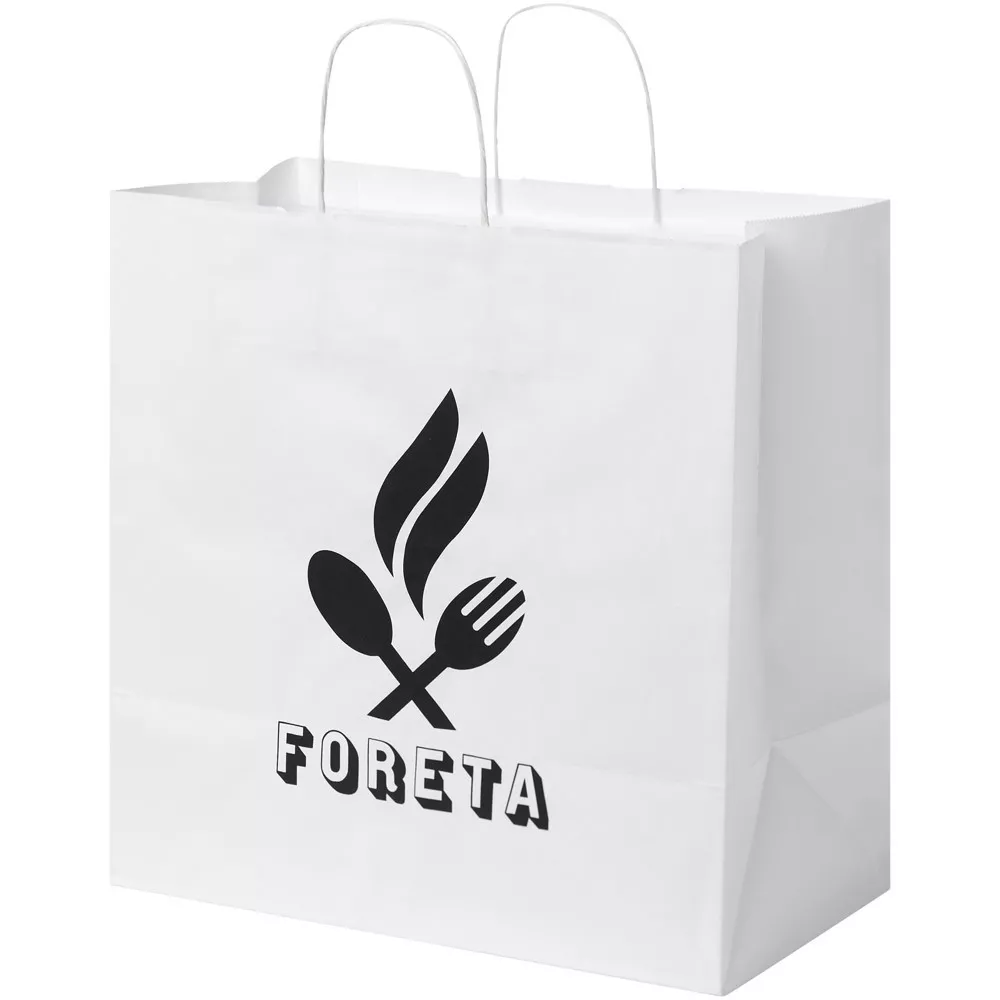 Papieren tas 80-90 g/m2 gemaakt van kraftpapier met gedraaide handgrepen - 34 x 20 x 35 cm