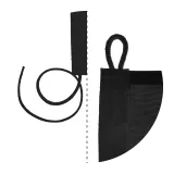 Lus en koord (zwart)