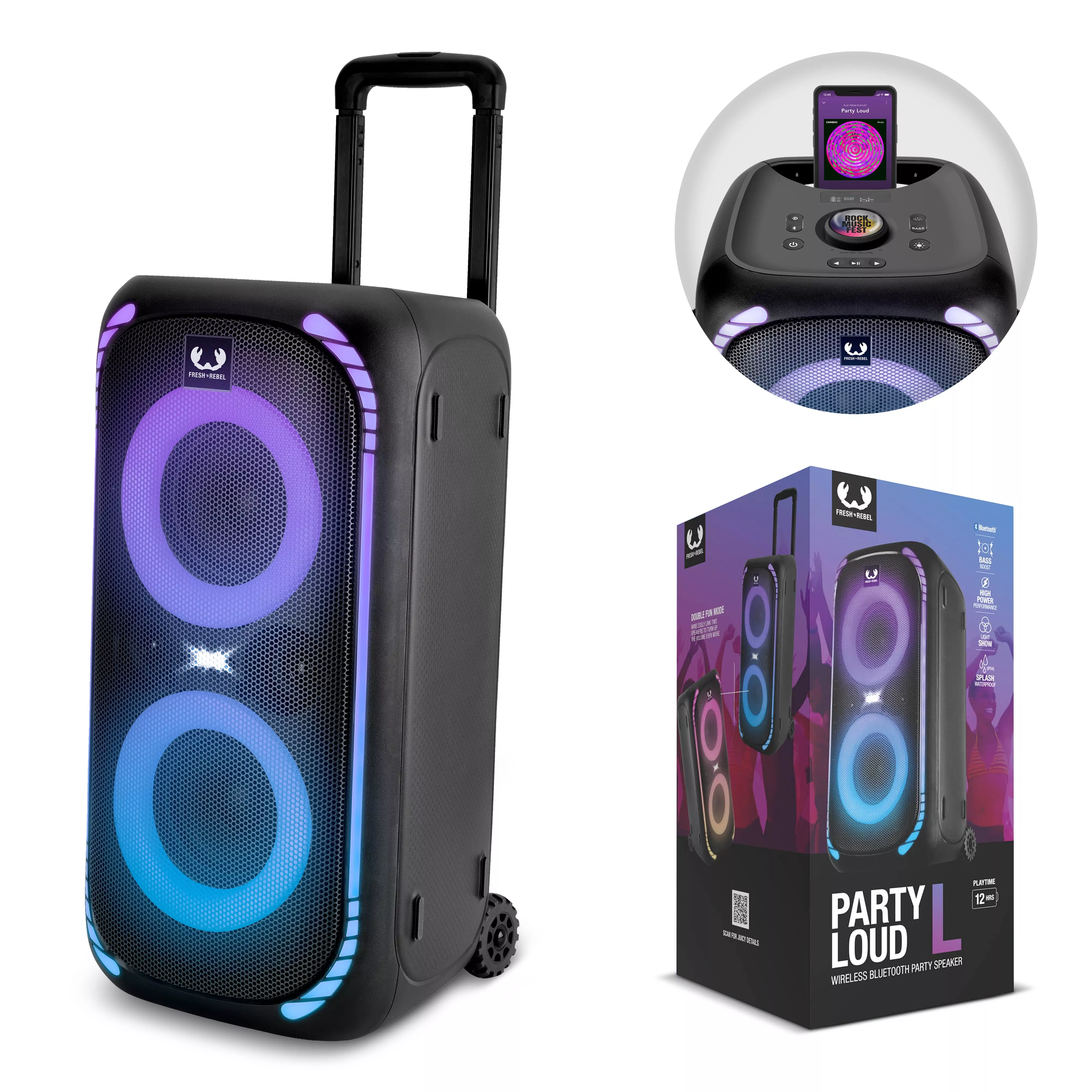 Fresh 'n Rebel Party Loud L Draadloze Speaker 640W
