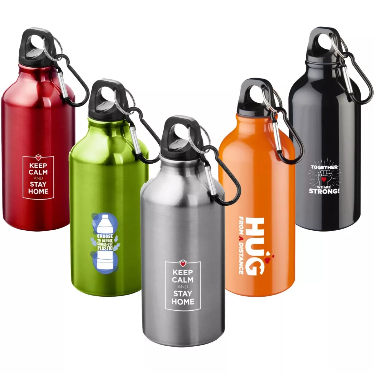 Oregon 400 ml aluminium waterfles met karabijnhaak